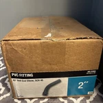 Carlon 2IN.90-DEGREE Schedule 40 Pvc 24IN.BEND Radius Belled Elbow Lot Of. Fixed Price $15.00.