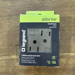 Legrand Adorne 15A Tamper-resistant Gfci Outlet Magnesium AGFTR2152M4. Fixed Price $32.00.