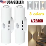 2PCS Magnetic Rechargeable Led 3 Colors Gradient Motion Sensor Night Lights Usa. Fixed Price $9.88.