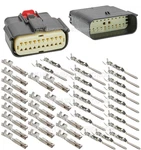 Molex 20 Pin Wire Connector, Harley Black Waterproof, Sealed Kit, MX150 With Cpa. Fixed Price $27.59.