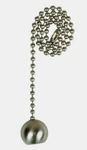 Jandorf Pull Chain 12" Beaded Nickel W/ Decorative Ball Pk 60323 New!. Fixed Price $10.59.