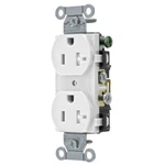 Hubbell 20A 125V 2-POLE 3-WIRE Nema 5-20R Duplex Receptacle White. Fixed Price $21.82.