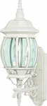 Nuvo 60/888 Arm Up Wall Lantern With Clear Beveled Panels, White, Large. Fixed Price $117.99.