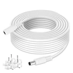 33 Ft White Dc Power Extension Cable 2.1X5.5MM Plug For 12V Cctv Camera. Fixed Price $17.93.