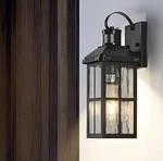 Modern Outdoor Wall Lantern Motion Sensor Dusk To Dawn Black Aluminum Glass E26. Fixed Price $39.99.