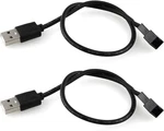 Dgzzi Usb To 3PIN Cable 2PCS 30CM/12INCH 3-PIN Pwm 5V Black. Fixed Price $8.91.