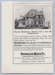 1914 International Heater Vintage Ad Economy Combination System House Home. Fixed Price $7.00.
