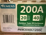 Siemens 200A Spaces Circuit Outdoor Main Load Lug Center PNW2040L1200C New. Fixed Price $105.00.