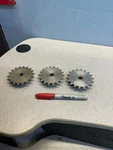 Ametric Italy Roller Chain Sprocket 18-1/8, (lot Of 3) 18-TEETH- Shelf Wear. Fixed Price $24.99.