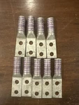 9 - Burndy YA282TC38 4/0 Awg Cu Two Hole 3/8 Stud Size Long Copper Compression. Fixed Price $80.00.