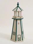 Poly Lumber Lighthouse- Beige & Green Electric Or Solar- 3 Ft- 5 Amish Made. Fixed Price $434.00.