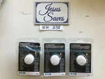 3 Cooper Wiring RFS5-W-K Fully Variable Rotary Fan Control, White NH228. Fixed Price $25.00.
