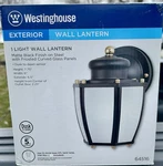 Westinghouse Exterior Wall Lantern Model 64516. Fixed Price $29.99.