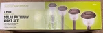 Luminar 4 Solar White Led Black Finish Glass Pathway Lights. Fixed Price $22.00.