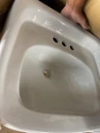 Zurn 20" X 18" Wall Hung Lavatory 4" Centers Faucet Holes White #Z5344 New. Fixed Price $99.00.