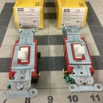 Hubbell Nsb 1223W Lighting Switches (set Of 2) (LQS22X). Fixed Price $22.99.