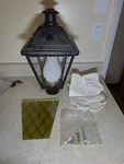 Nos Vtg 60S Progress Outdoor Post Lamp Lantern Light Fixture P5491 Amber Lens. Fixed Price $129.95.