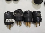 Lot Of 4 Leviton 515PR-000 15A 125V 2-POLE Black Straight Blade Plug New & Used. Fixed Price $15.00.