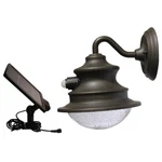 Barn Solar Brown Outdoor Wall Sconce With Led Remote Panel & Motion Sensor. Fixed Price $119.90.