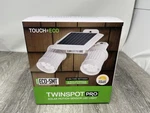 Touch Of Eco TOE031 Twinspot Pro Dual Solar Motion Spotlight, White New. Fixed Price $39.95.