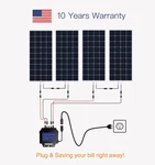 Plug-in To Save Your Bill & Play Grid-tie Solar Power Kit Saving. Fixed Price $1365.00.