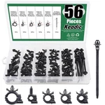 Keadic 56PCS Car Wire Loom Routing Clips Assortment Sizes One Size, Black. Fixed Price $21.92.