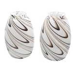 Chocolate Drizzle Art Glass Light Shades: Westinghouse Swirls, Set Of Two. Fixed Price $62.00.