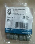Thomas&betts TK211-SC-5, 1/2" Emt Compression Coupling Qty Free Shipping. Fixed Price $10.00.
