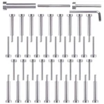 Cke 20 Pairs Invisible Cable Railing Kit, T316 Stainless 1/8", Silver. Fixed Price $131.77.