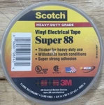 3M Scotch Super 88 Vinyl Electrical Tape, 3/4 X 66 Ft, Black, 8.5 Mil, 1 Roll. Fixed Price $10.00.