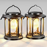 2 Pack Solar Powered Waterproof Outdoor Hanging Lanterns - Warm White Led. Fixed Price $15.98.
