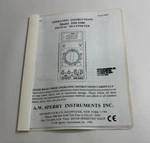 A.w. Sperry Instruments DM-5300 Digital Multimeter Range 9 Function Manual. Fixed Price $9.95.