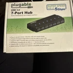 Plugable 7 Usb 3.0 Hub With Dual Charging Ports Super Speed 5 Gbps New. Fixed Price $26.00.