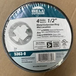 Bell 5363-0 Gray 4-INCH Round Extension Adapter. Fixed Price $11.99.
