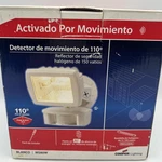Cooper 110 Degree Halogen Motion Activated Security Light White. Fixed Price $19.99.
