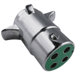 Pollak 11-409 Chrome Plated 4-WAY Trailer Connector Plug End. Fixed Price $9.99.