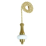Jandorf 60322 Brass White Ceramic Pull Chain 12 In. For Ceiling Fans. Fixed Price $9.16.