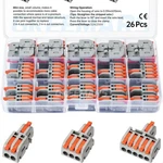 Gkeemars 26PCS Compact Splicing Connectors Wire Kit 2, 3 And Grey. Fixed Price $25.99.