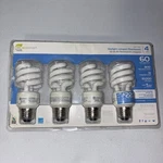Ecosmart 14W Spiral Cfl Bulbs Daylight 800LM 161 167 4-PACK New Sealed. Fixed Price $47.95.