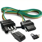 Newsun Long 4-WAY Flat Wire Connector With Waterproof Cap, Pin Trailer 32". Fixed Price $20.32.