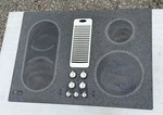 Ge Profile 30" Electric Downdraft Cooktop, 4-BURNER, Black Radiant JP989BDBB. Fixed Price $764.96.