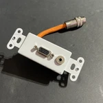 C2G Cables To Go Rapidrun Vga (HD15) + 3.5MM Wall Plate - White 60054. Fixed Price $14.00.