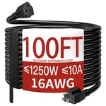 16AWG 10A 1250W 125V 100 Ft Outdoor Extension Cord Waterproof, Weatherproof &.... Fixed Price $52.14.