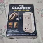 The Clapper Sound Activated On/off Switch For Lights & Appliances, White 84000. Fixed Price $14.00.