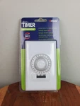 Woods (59017) White Mechanical Repeats Daily Wall Switch Timer - New Open Pkg. Fixed Price $6.99.