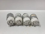 Lot 4 Pass & Seymour PS515-CACC20 White Cord Connector Outlet Plug 15A 125V. Fixed Price $19.99.