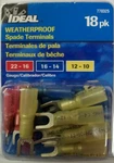 Ideal Industries Weatherproof Spade Terminals Multi-pack 18 Pk 770325- New!. Fixed Price $9.97.