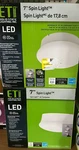 New 2-PACK Eti 54483141 7" Integrated Led (no Bulb) Spin Light 11.5W Flushmount. Fixed Price $35.51.