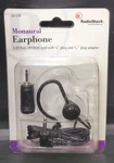 Radioshack Monaural Earphone Earpiece W/3.25FT Cord Plug Adapter New B468. Fixed Price $15.49.