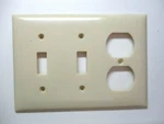 Slater Sta Usa Smooth Ivory Bakelite 3-GANG Switch Outlet Combo Wall Plate Cover. Fixed Price $9.90.